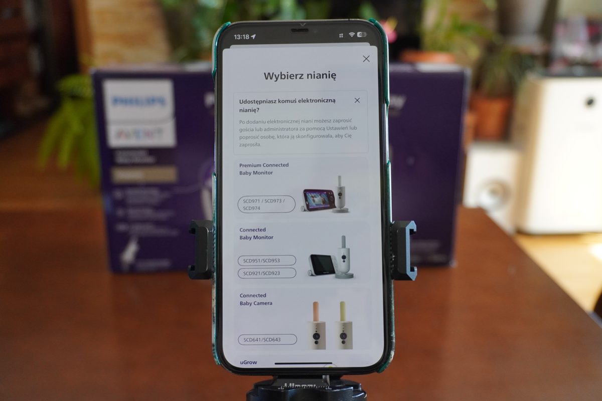Aplikacja Baby Monitor+: wybór modelu niani